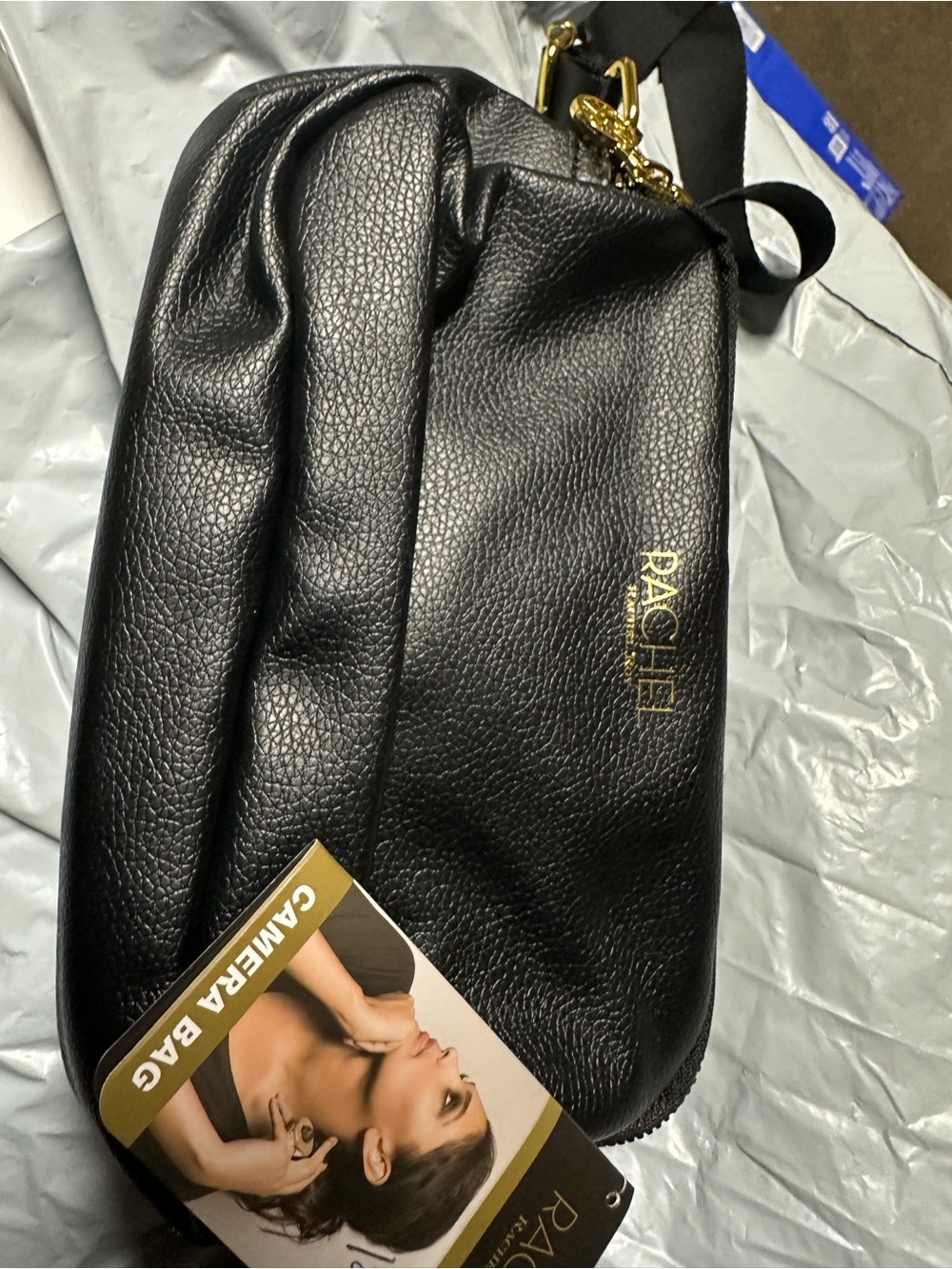 Rachel Black Leather Camera Bag